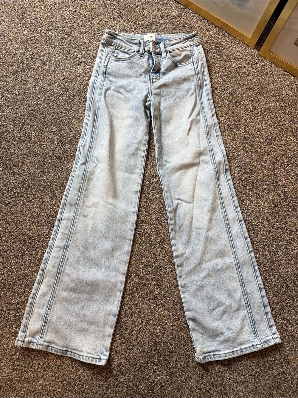 BKE Light Wash girls Wide-Leg Jeans